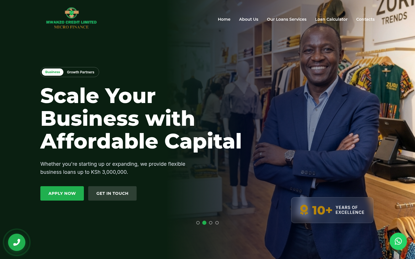 Mwanzo Credit interface
